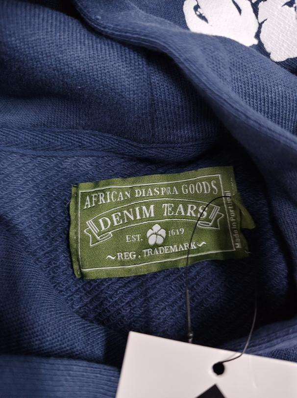 Dark Blue / White Denim Tears Hoodie