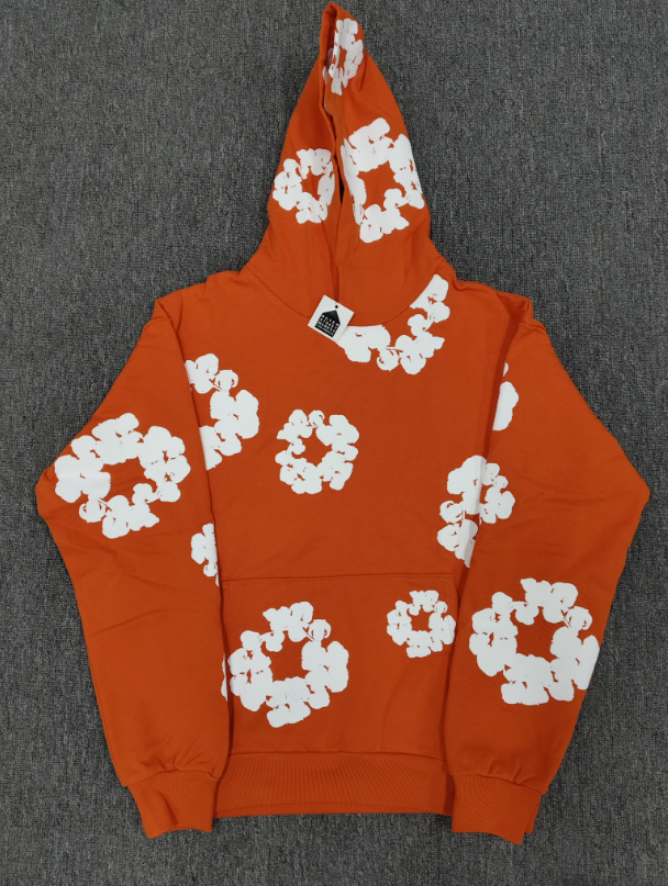 Orange / White Denim Tears Hoodie
