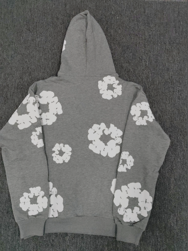 Grey / White Denim Tears Hoodie