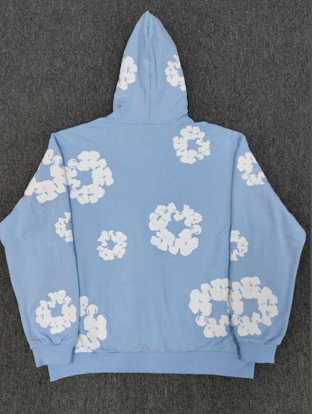 Light Blue / White Denim Tears Hoodie