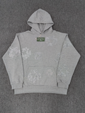 Grey / Silver Crystals Denim Tears Hoodie