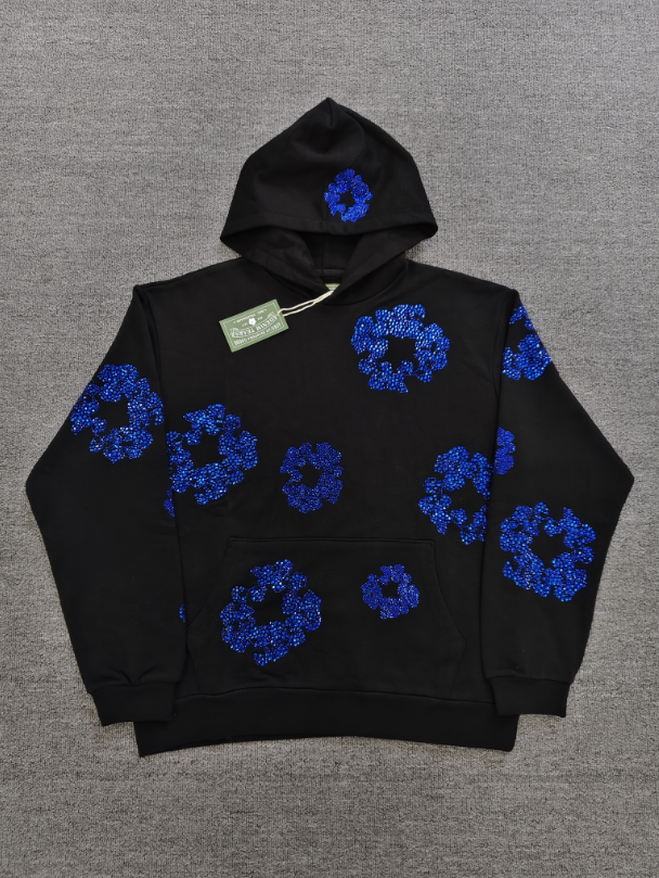 Black / Blue Denim Tears Hoodie