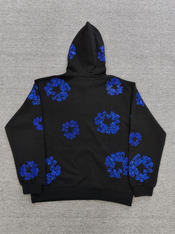 Black / Blue Denim Tears Hoodie