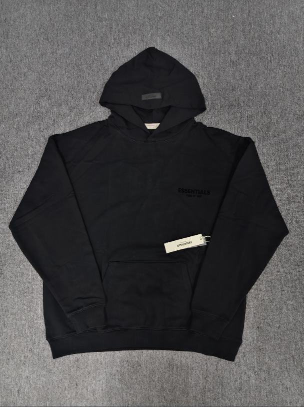 Black Essentials Hoodie