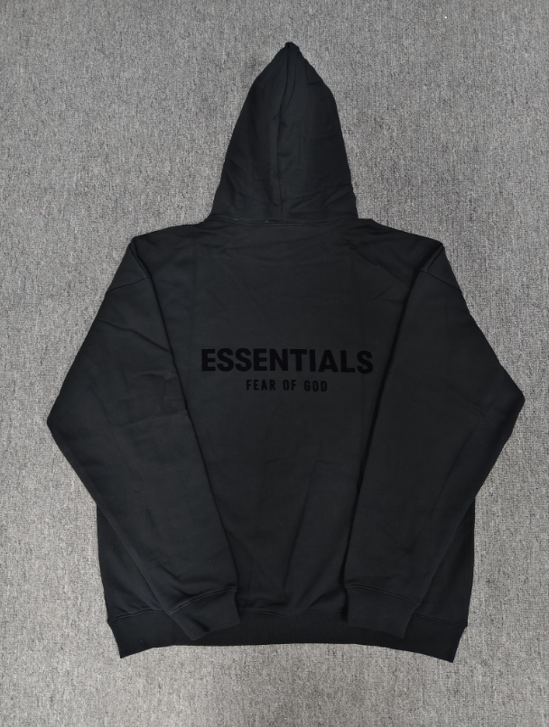 Black Essentials Hoodie