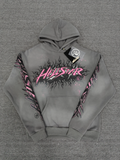 Grey / Pink Hellstar El3c Hoodie