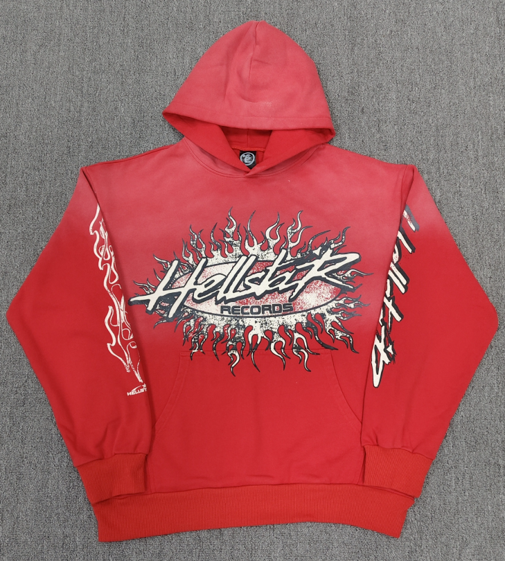 Red / White Hellstar El3c Hoodie