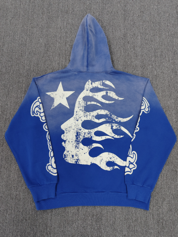 Blue / White Hellstar 35 Hoodie