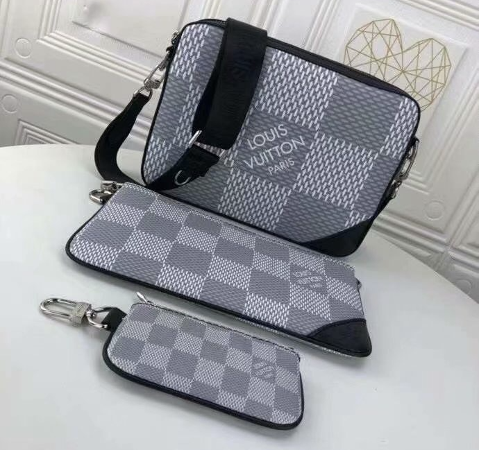 Monogram Shadow LV Bag Grey & Black