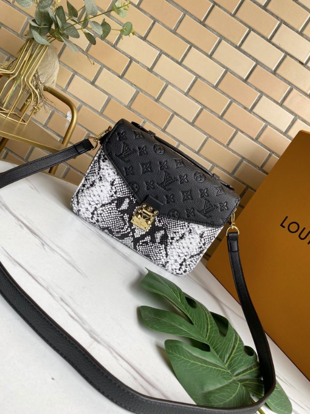 320 LV Purse Black Snake Skin