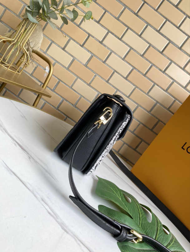 320 LV Purse Black Snake Skin
