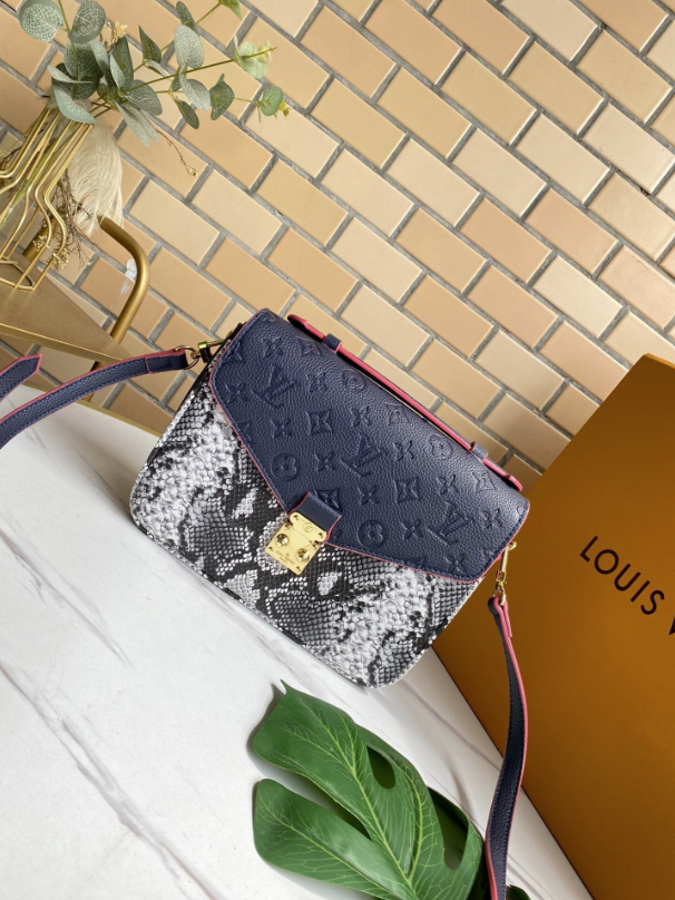 319 LV Purse Blue Snake Skin