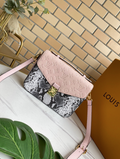 317 LV Purse Pink Snake Skin