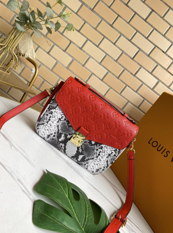 316 LV Purse Red Snake Skin