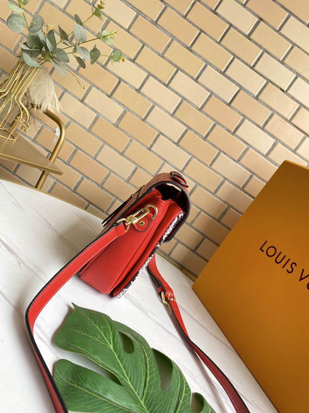 316 LV Purse Red Snake Skin