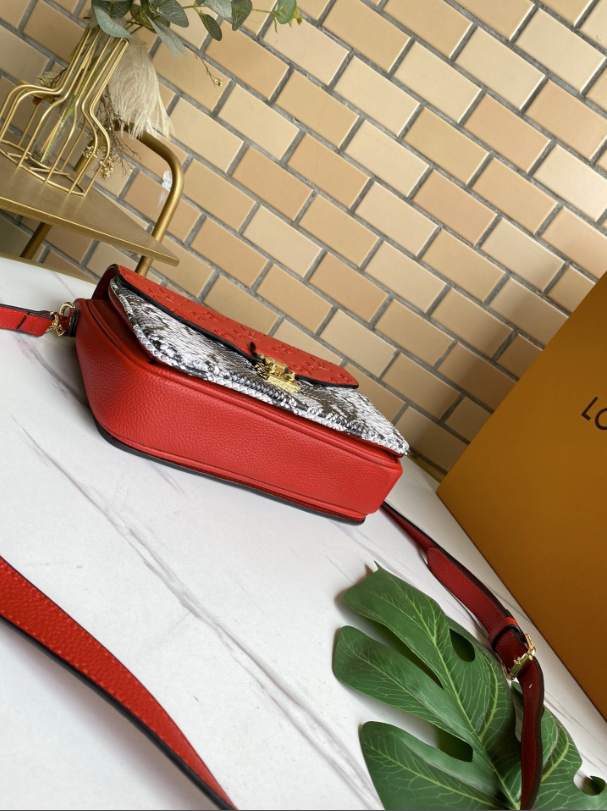 316 LV Purse Red Snake Skin