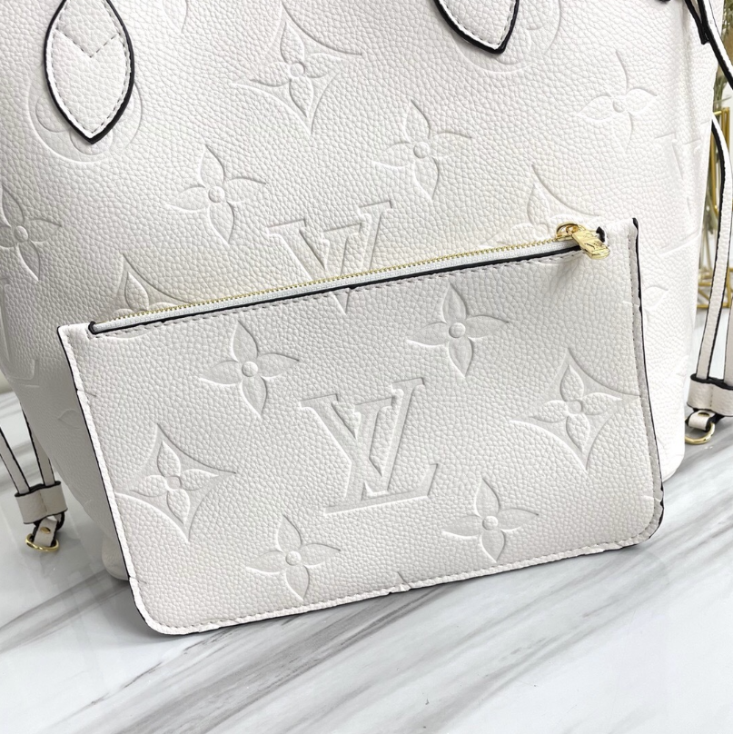 White Neverfull LV Purse