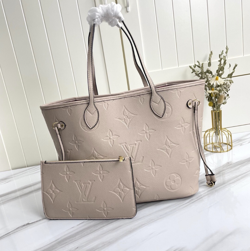 Tan Neverfull LV Purse