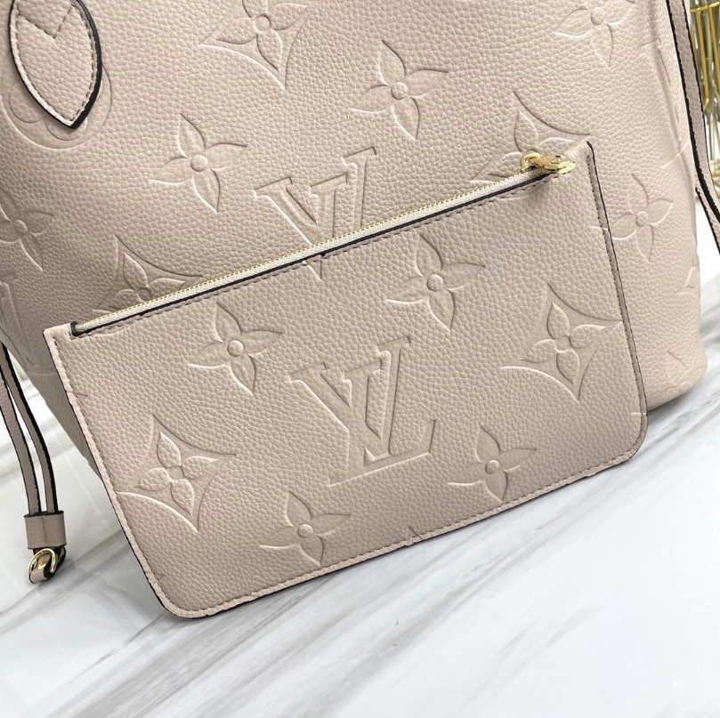 Tan Neverfull LV Purse