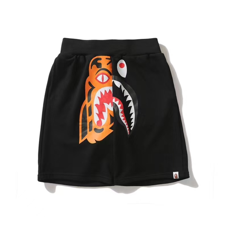 # Solid color tiger head Bape Brand Shorts