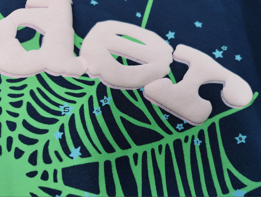 Blue/Green Sp5der Hoodie