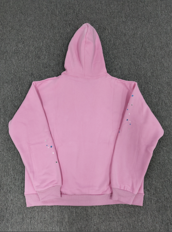 Light Pink/White Sp5der Hoodie