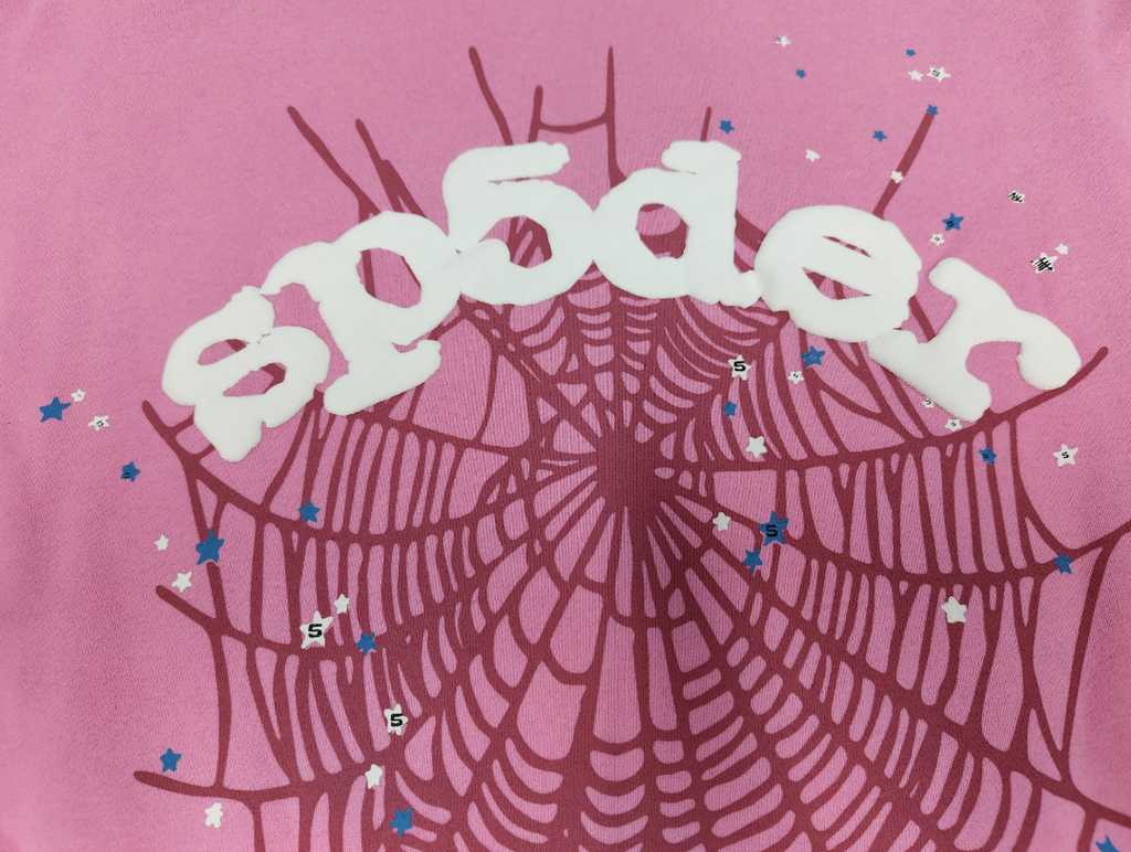 Light Pink/White Sp5der Hoodie