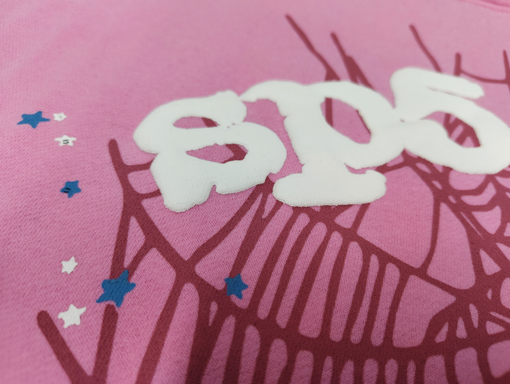 Light Pink/White Sp5der Hoodie