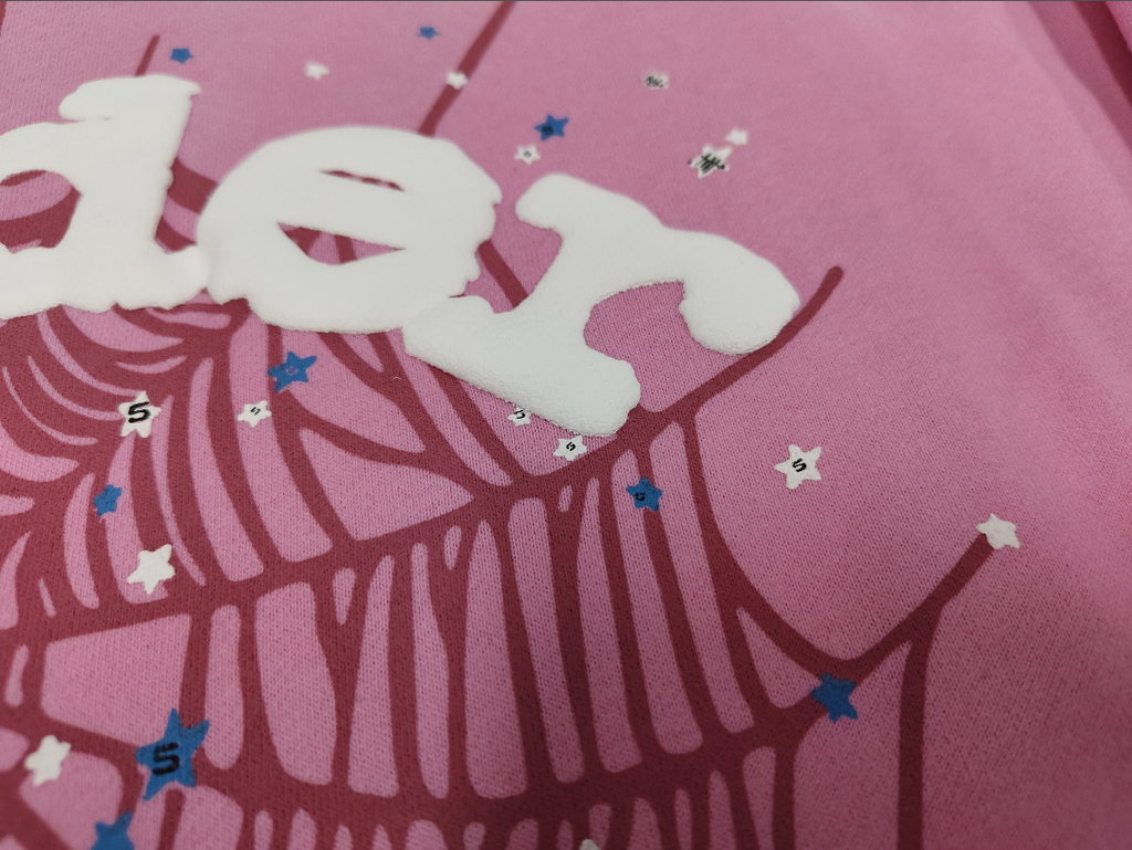 Light Pink/White Sp5der Hoodie
