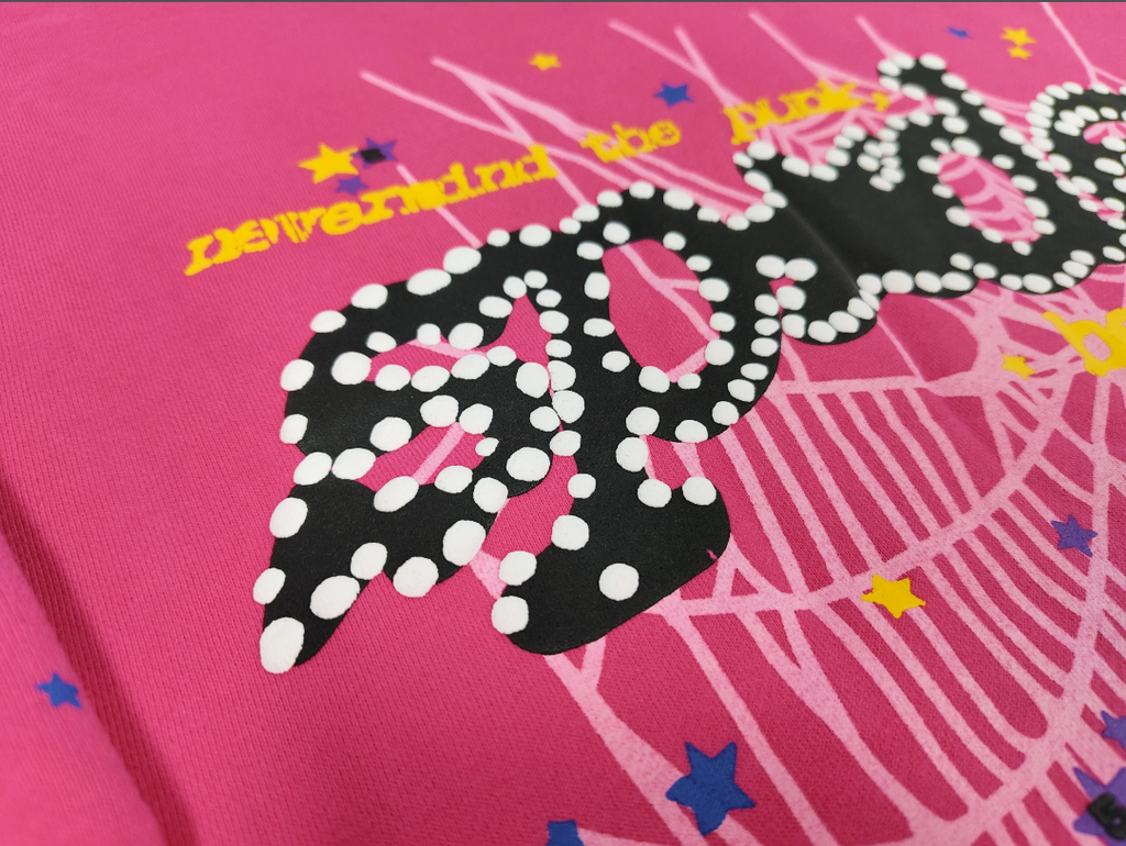 Hot Pink/Black Sp5der Hoodie