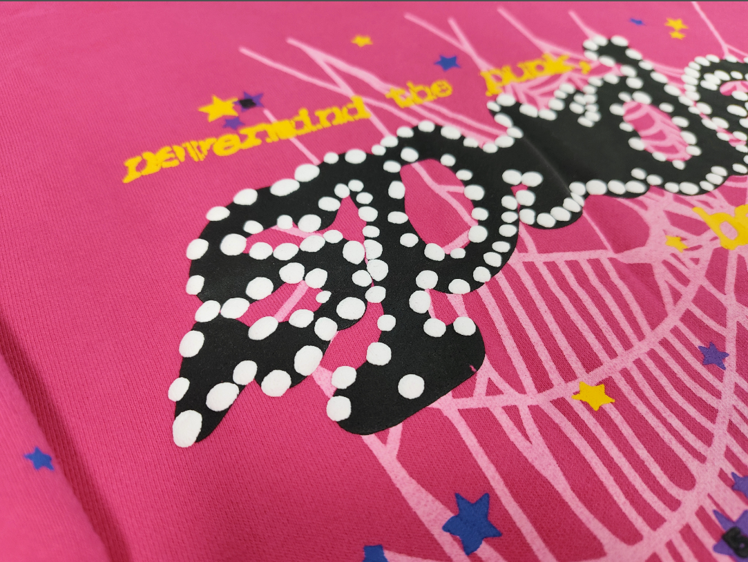 Hot Pink/Black Sp5der Hoodie