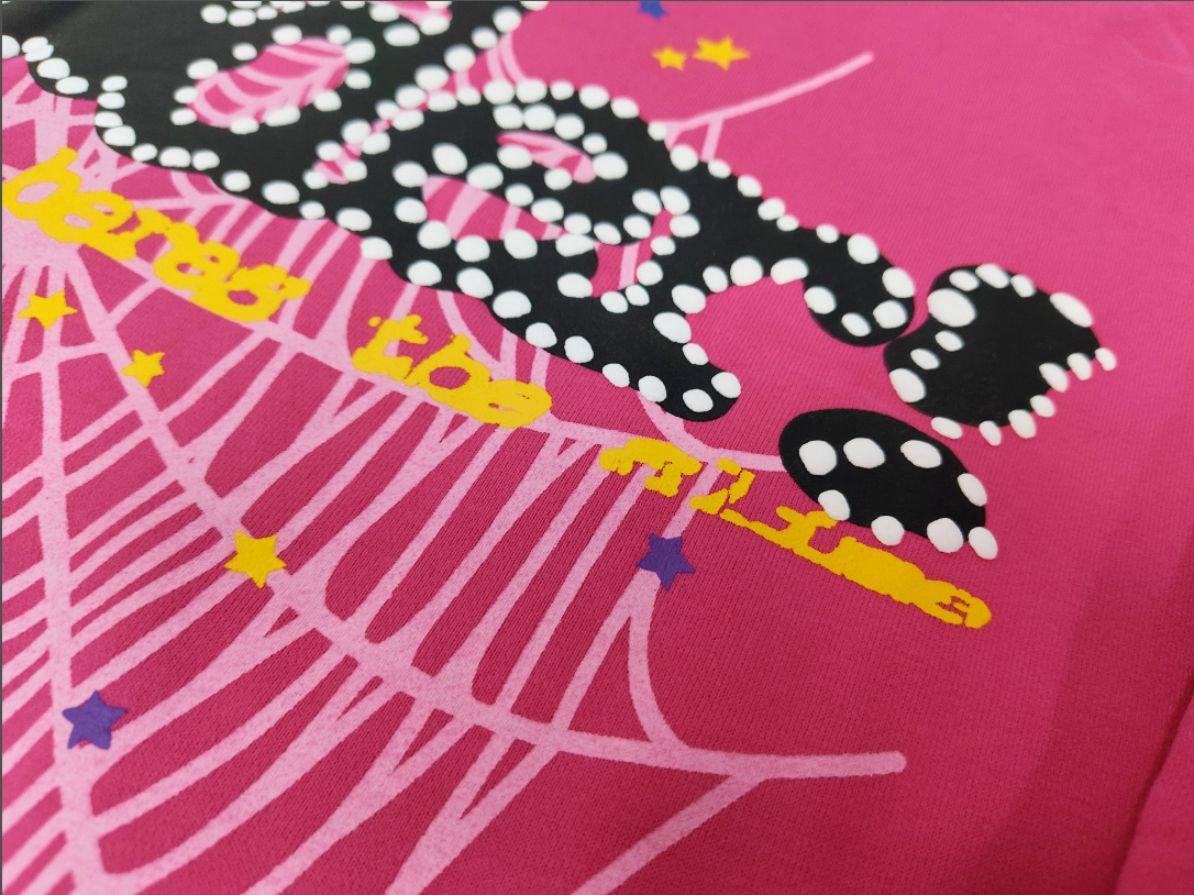 Hot Pink/Black Sp5der Hoodie