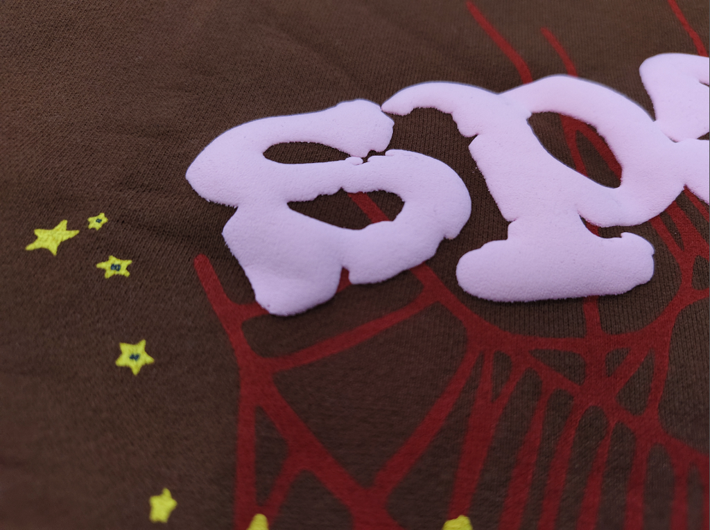 Brown/Red Sp5der Hoodie