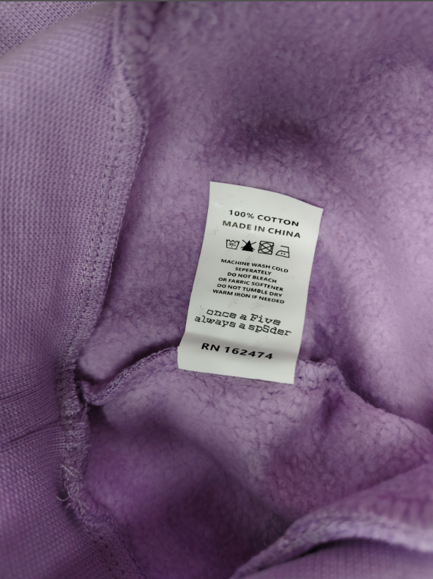 Light Purple Rhinestone Sp5der Hoodie