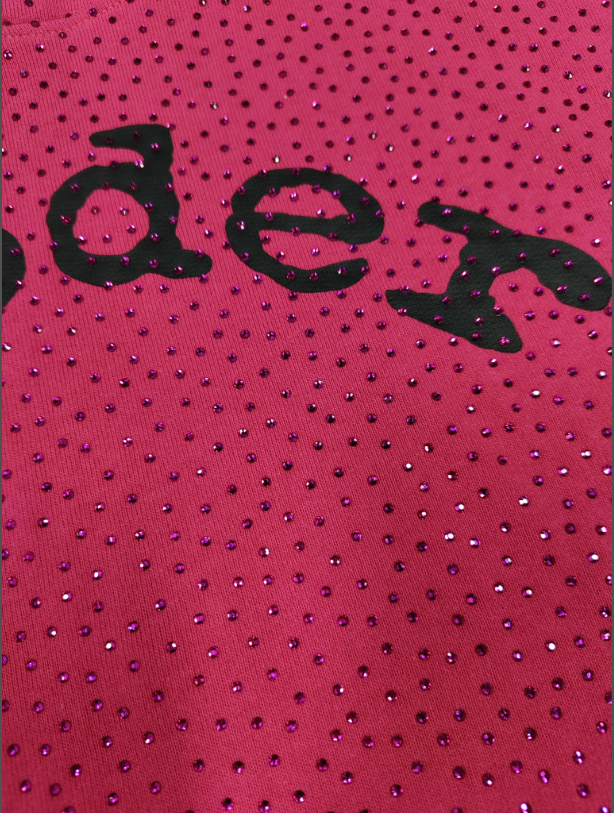 Hot Pink Rhinestone Sp5der Hoodie