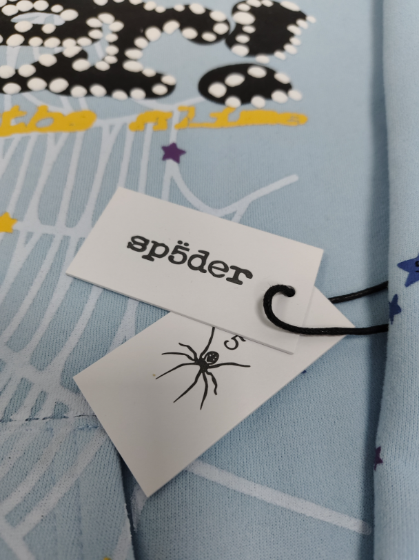 Black / Blue Go Web Sp5der Hoodie