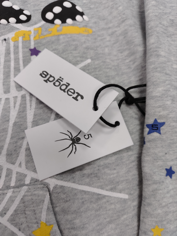 Grey / Black Go Web Sp5der Hoodie