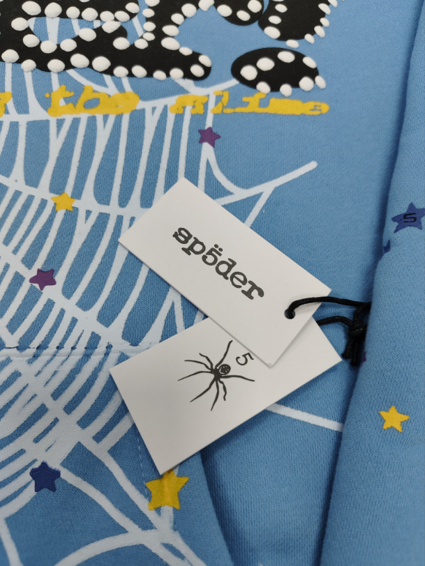 Blue / Black Go Web Sp5der Hoodie