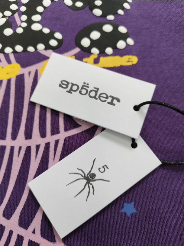 Purple / Black Go Web Sp5der Hoodie