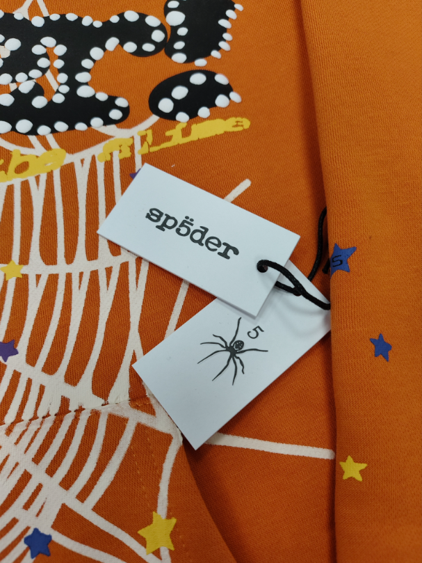 Orange / Black Go Web Sp5der Hoodie