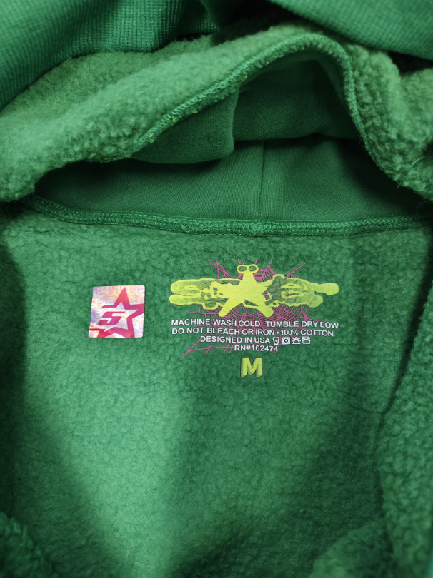 Green / Black Go Web Sp5der Hoodie