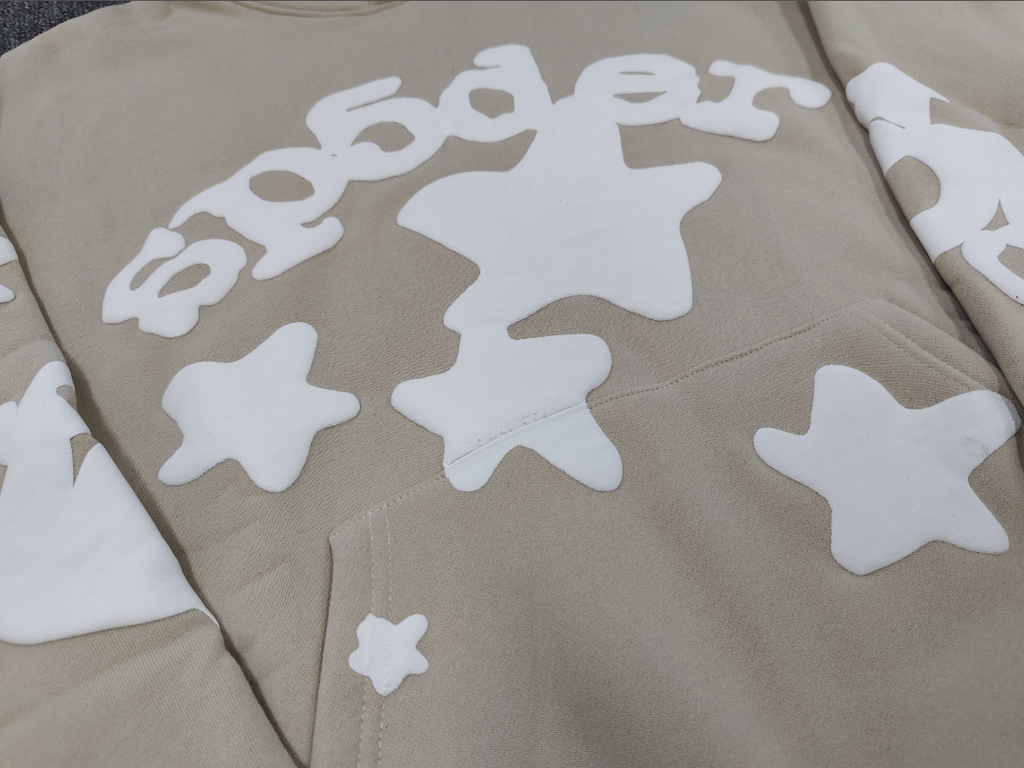 Tan / White Star Sp5der Hoodie