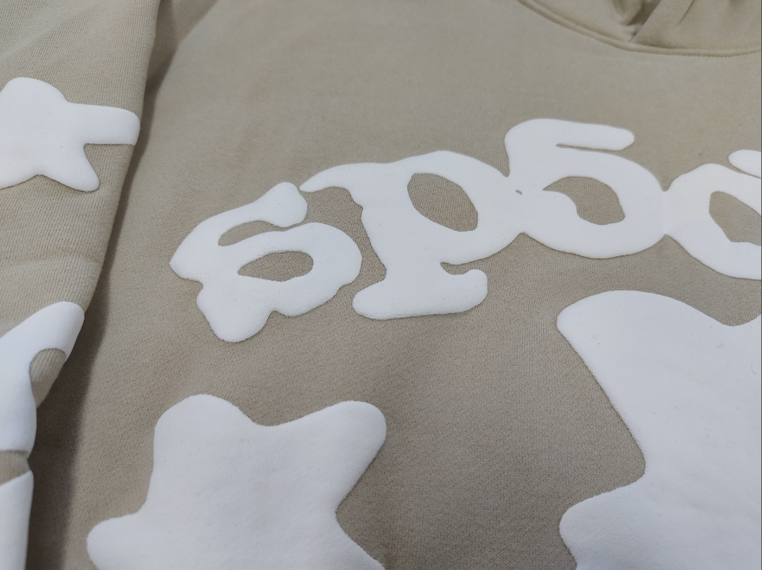 Tan / White Star Sp5der Hoodie