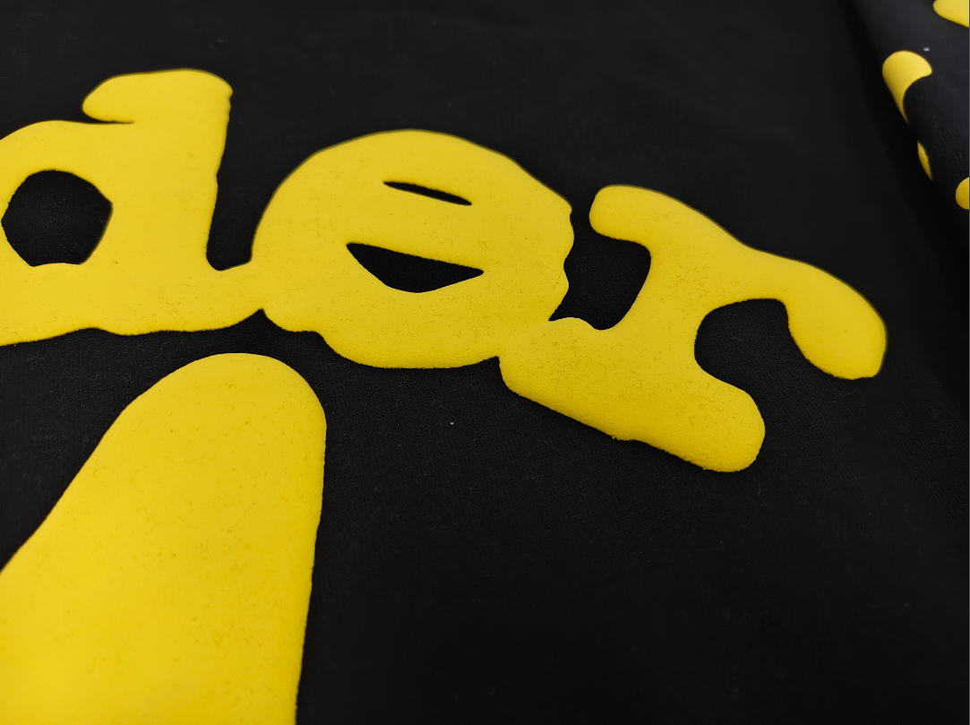 Black / Yellow Star Sp5der Hoodie