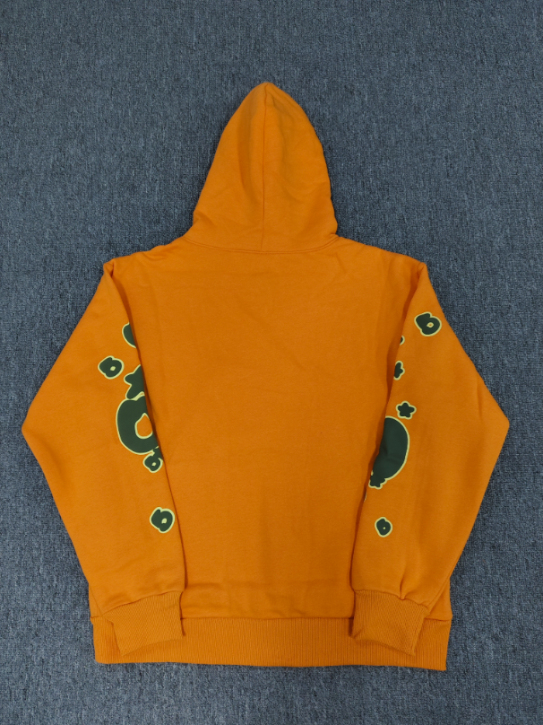 Orange / Black Star Sp5der Hoodie