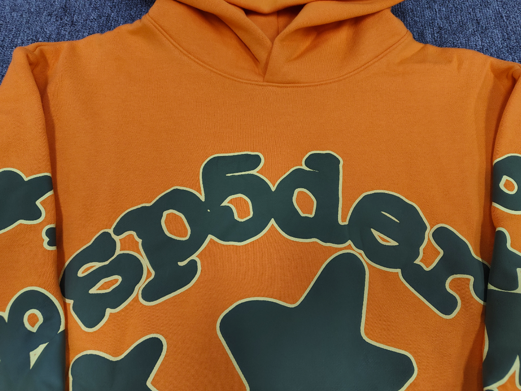 Orange / Black Star Sp5der Hoodie