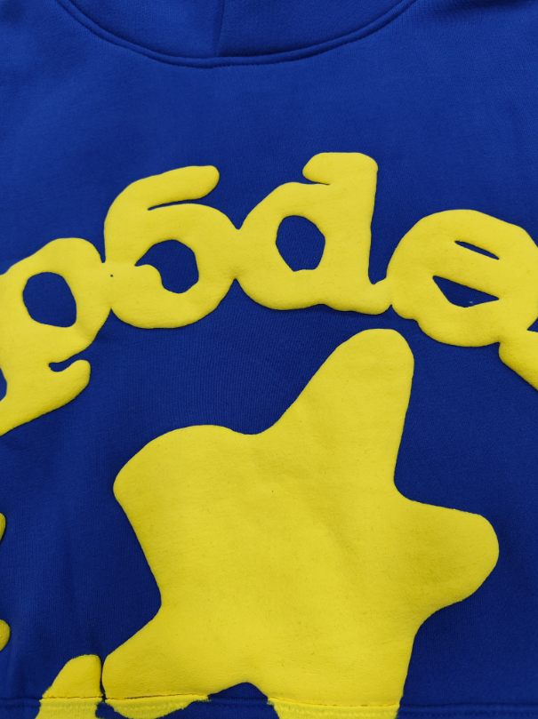 Blue / Yellow Star Sp5der Hoodie