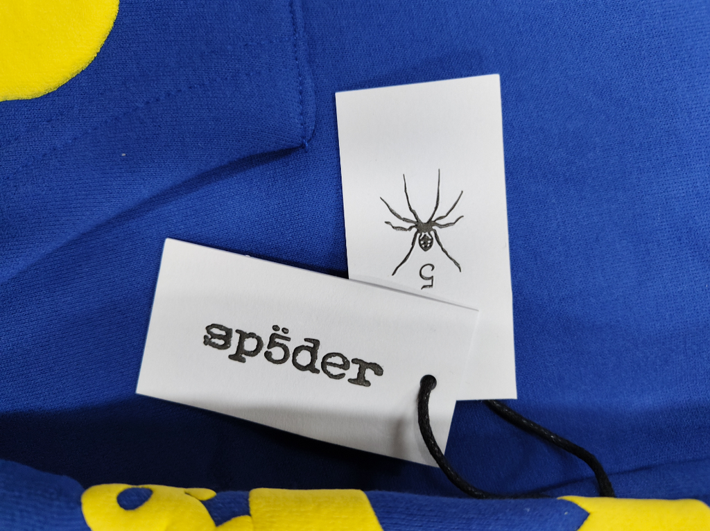 Blue / Yellow Star Sp5der Hoodie