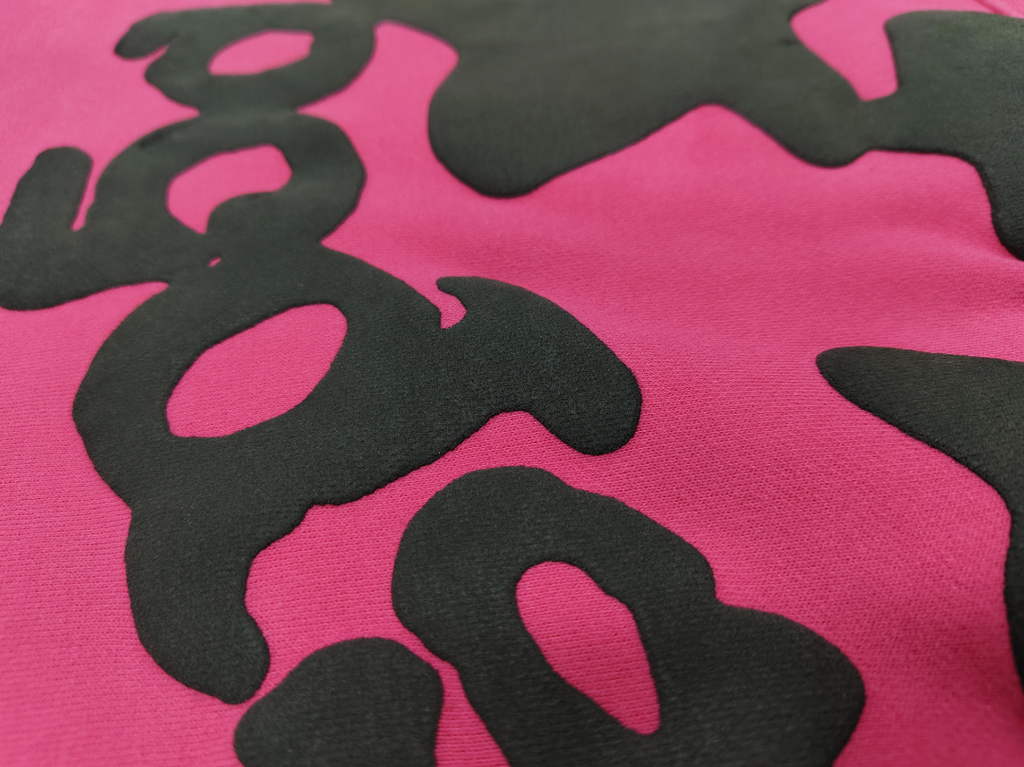 Hot Pink / Black Star Sp5der Hoodie