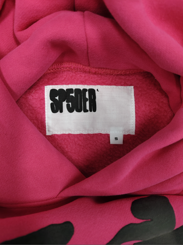 Hot Pink / Black Star Sp5der Hoodie